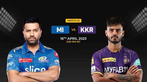 Mumbai Indians Vs Kolkata Knight Riders Indian Premier League 2023 Live Cricket Scorecard