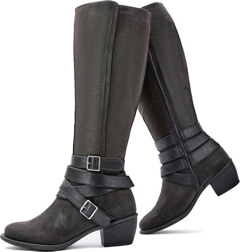 Buy Luoika Women's Extra Wide Calf Knee High Boots Wide Width Knee High ...