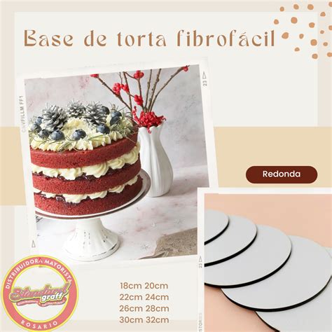 Base De Torta Fibrofacil Redonda Cm X Unidad Standardgraff