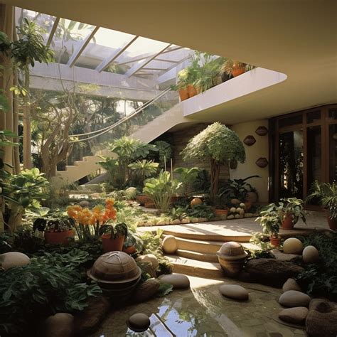 Premium AI Image | Indoor garden in modern mega mansion horticulture