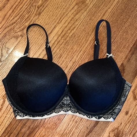 Heidi Klum Intimates Intimates Sleepwear Heidi Klum Intimates Black Nude Lace Push Up Bra