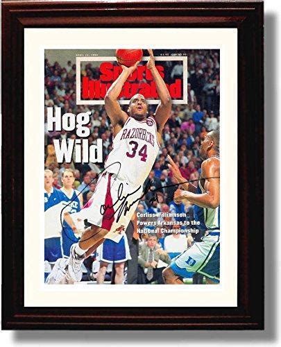 Unframed Arkansas Razorbacks Corliss Williamson Hog Wild SI Autograph