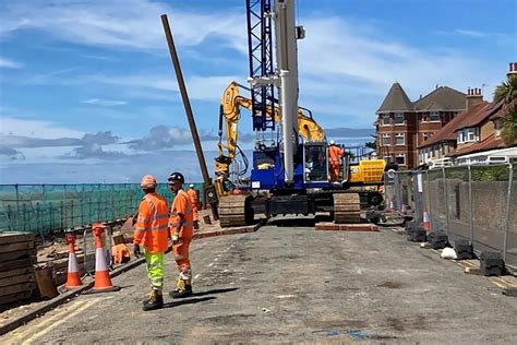 Next Phase Of West Kirby Flood Wall Construction Underway Birkenhead News