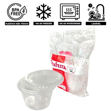 Comprar Pote Redondo Descart Vel Tampa L Freezer E Microondas A