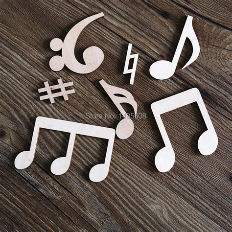 Wooden Music Notes for Crafts Laser Cut-in Party Favors from Home ...