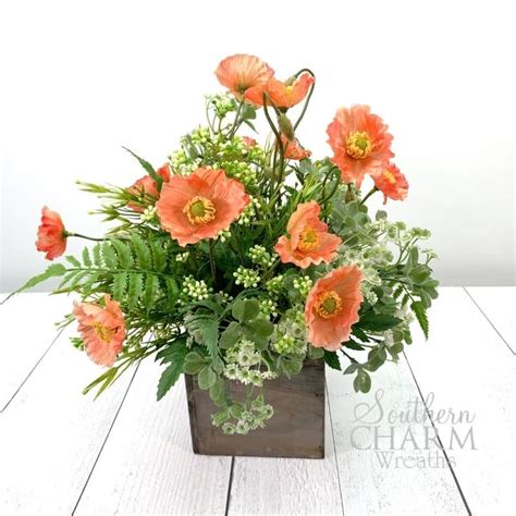 DIY Faux Poppy Floral Arrangement For Mother's Day