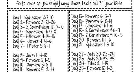 Sweet Blessings March Scripture Writing Plan Grace