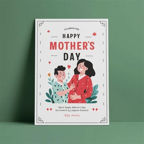 Premium Photo Happy Mothers Day Poster Design Template