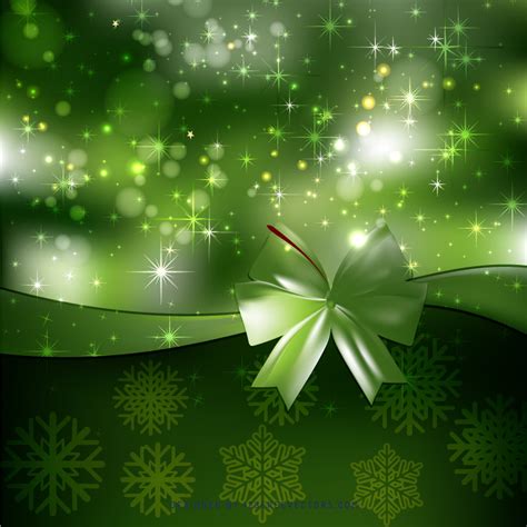 Green Christmas Bow Background Graphics