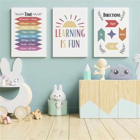 Set Of 48 Boho Educational Posters Homeschool Prints Etsy