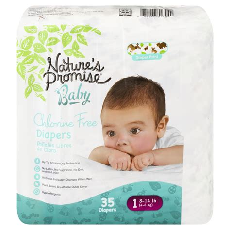 Save on Nature's Promise Chlorine Free Size 1 Baby Diapers 8-14 lb ...