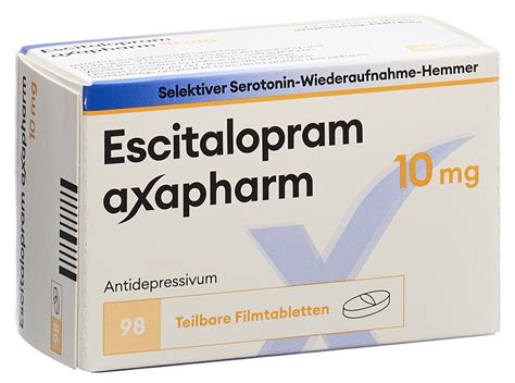 Escitalopram Axapharm Filmtabl Mg Blist Stk Online Bestellen