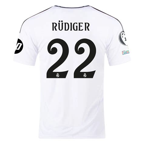 Antonio Rüdiger Real Madrid 2024/25 Home Jersey by Adidas - JerseyBox