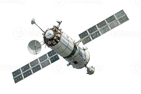 space satellite isolated on a transparent background in high resolution ...