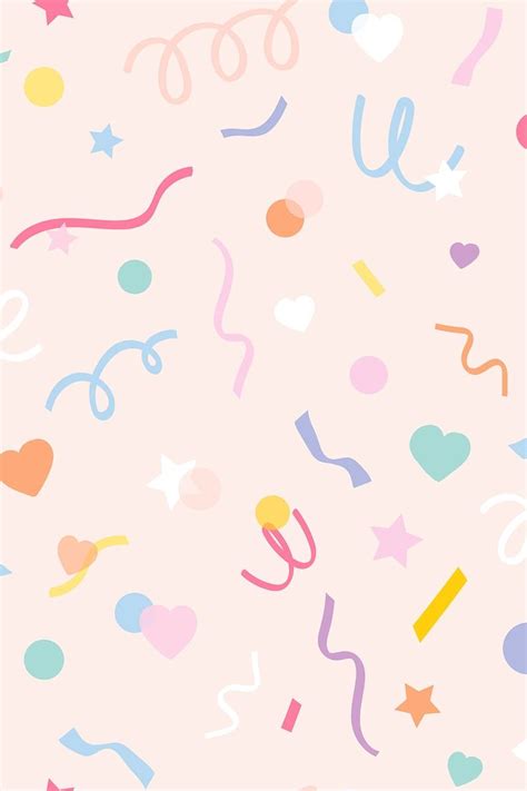 Confetti background in cute pastel pink pattern | free image by ...