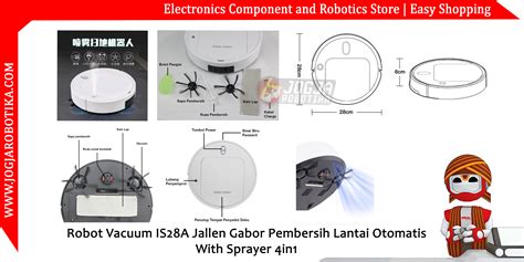 Robot Vacuum Is28a Jallen Gabor Pembersih Lantai Otomatis With Sprayer