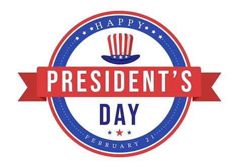 Happy Presidents Day mit Sternen und USA Flagge für den Präsidenten von