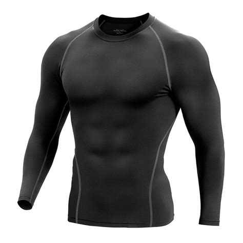 Mens Compression Long Sleeve Shirt Energy Fit Wear