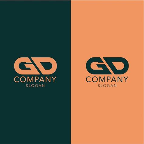 Premium Vector Modern Monogram Initial Letter Gd Logo Design Template