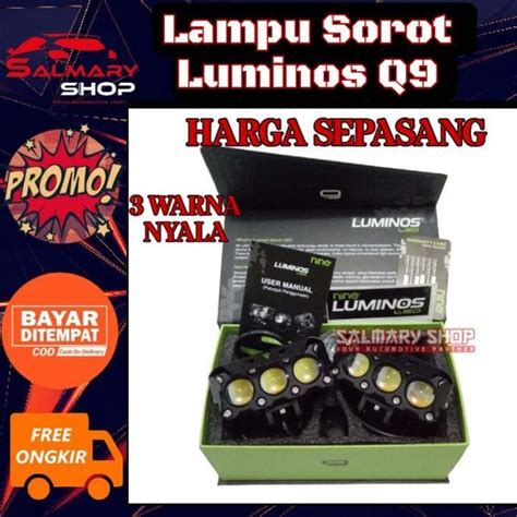 Jual Lampu Sorot Laser Q Mata Warna Luminos Nine Original Hi Low