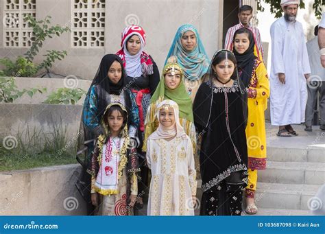 Omani Girls Dressed in Traditional Clothing Editorial Stock Photo - Image of traditional, girl ...