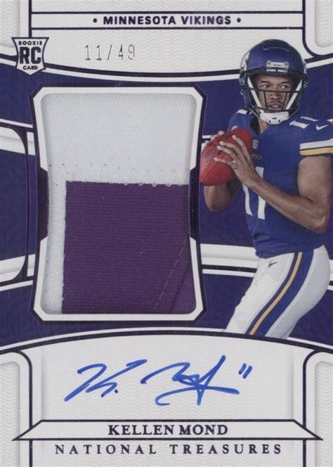 Kellen Mond 2021 National Treasures Rookie Material Signatures