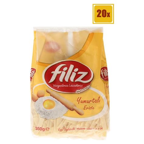 Filiz Yumurtalı Erişte Makarna 350 gr 20 li Set Fiyatı