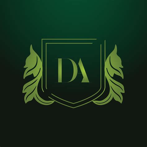 initial monogram letter da logo design vector template da letter logo design  vector art