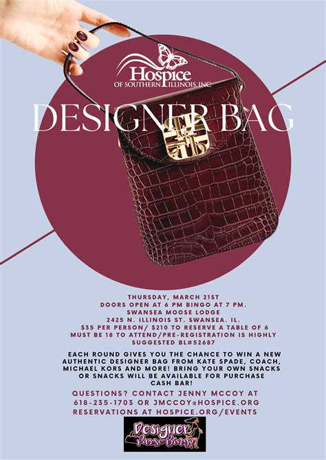 Designer Bag Bingo CC Hospice Of Southern Illinois