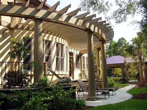 Curved Pergola With A Curved Porch Dream Home Pinterest