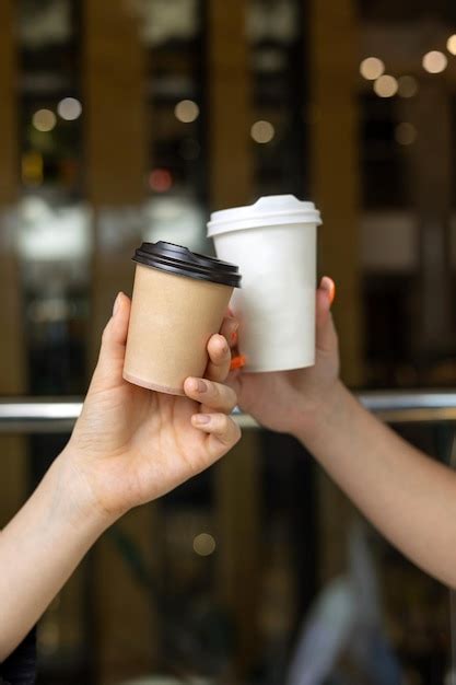 Premium Photo Cup Craft Glass With Coffee