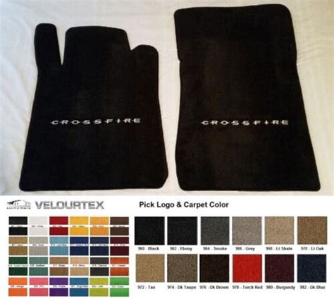 Lloyd Mats Velourtex Chrysler Crossfire Custom Embroidered Floor Mats