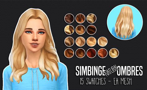 Sims 4 ombre hair recolor - zoombicycle