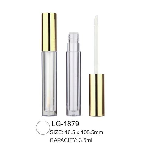 3 5ml Round Plastic Empty Lipgloss Tube Packaging Clear Bottle