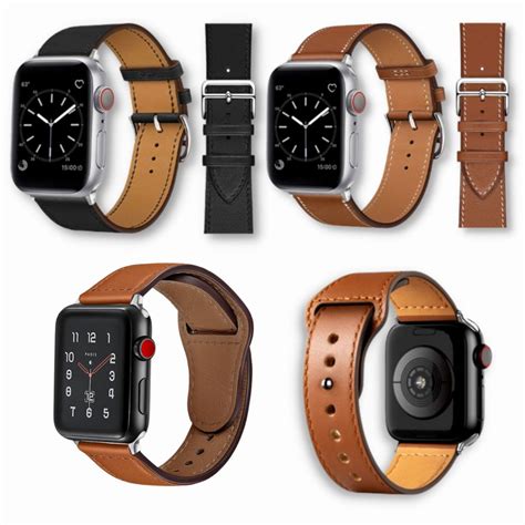 Pulseira De Couro Para Apple Watch Pulseira Couro Smartwatch Iwatch