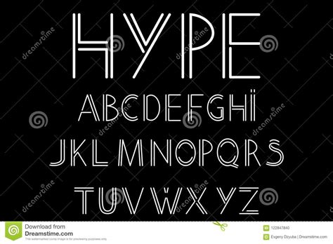 Abstract Font And Alphabet Stock Vector Illustration Of Line