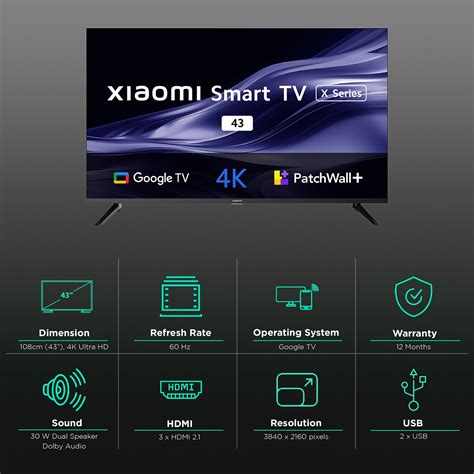 Buy Xiaomi X Series Cm Inch K Ultra Hd Led Google Tv With