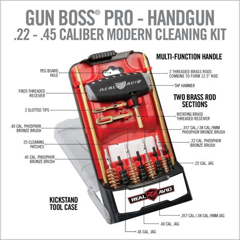 Real Avid Gun Boss Pro Handgun Cleaning Kit AVGBPRO P