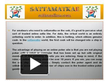 Ppt Satta Matka Fix Game Online Matka Play Kalyan Matka Guessing