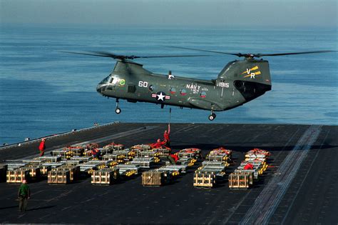 A Us Navy Usn Ch D Sea Knight With The Helicopter Combat Support