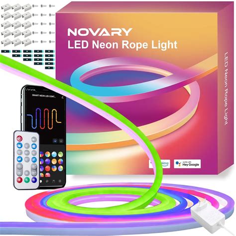 Banda LED Neon RGBIC Inteligenta Novary Smart App Control Compatibil