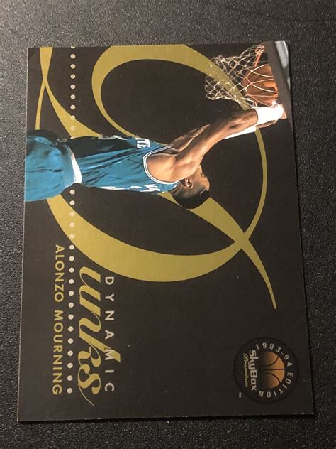 1993 94 Skybox Premium Dynamic Dunks Alonzo Mourning D7 HOF EBay