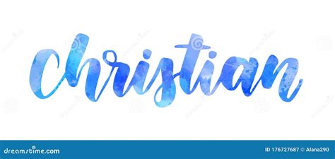 Christian Handwritten Lettering Stock Vector Illustration Of Script