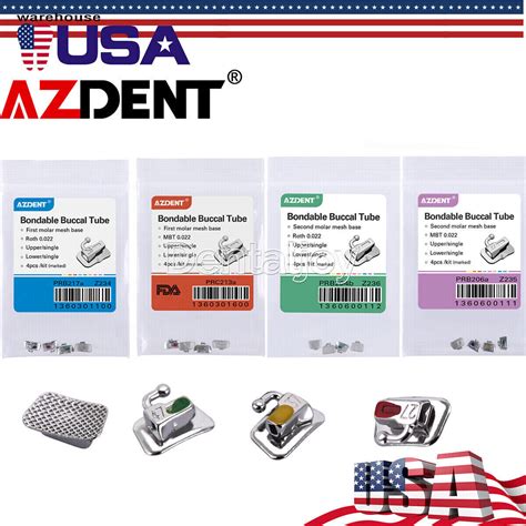 Azdent Dental Orthodontic Buccal Tubes St Nd Molar Tube Roth Mbt