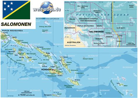 Solomon Islands Geographical Maps Of Solomon Islands