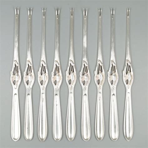 Kreeftenkrabbers Bruckmann Söhne NO RESERVE Fork 9 800 silver