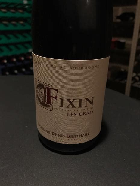 2001 Domaine Berthaut Gerbet Fixin Les Crais France Burgundy Côte de