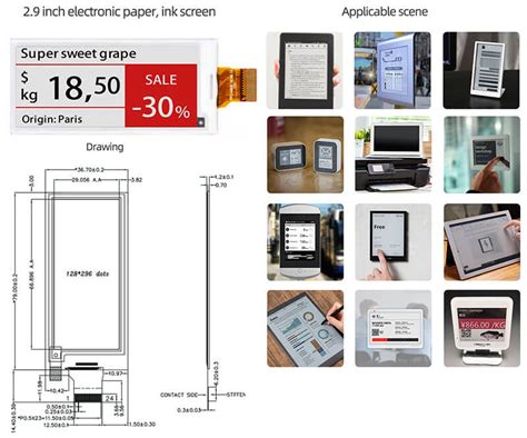 In Stock 2 9 Inch Electronic Paper Ink Screen Display Black White Red