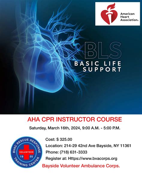 Mar 16 Aha Bls Cpr Instructor Course Bayside Ny Patch