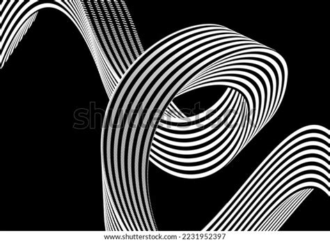 Abstract Black Background Line Wave Curve Stock Vector (Royalty Free ...